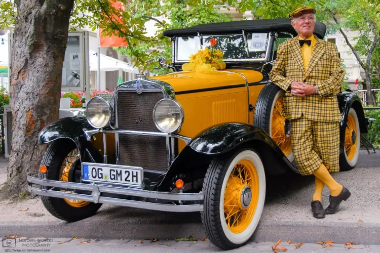 At a classic car show in Baden-Baden, Germany, I came across this proud owner of a 1930 Chevrolet AD Roadster.