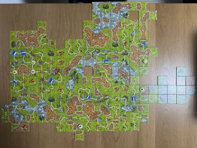 Another round of Carcassonne this afternoon in Tokyo - this boardgame never gets old.
