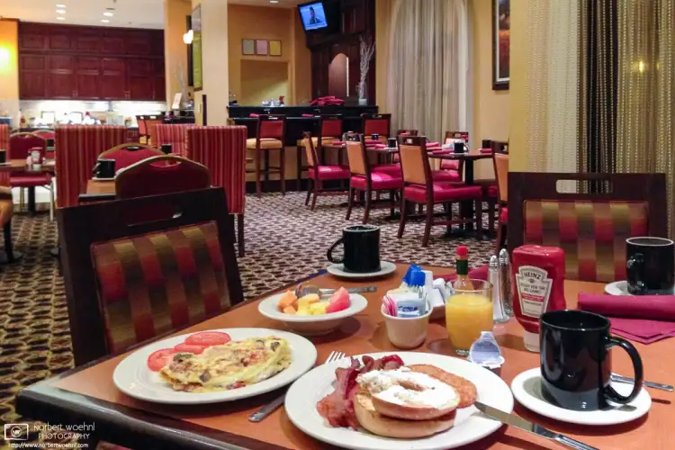 On a business trip in February 2014, at 6:11 AM one morning I was the first in the breakfast room at the Hilton Garden Inn in Cupertino, California.