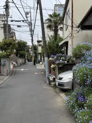 Quiet morning scene from a residential backstreet in the Oharacho area of Itabashi Ward in Tokyo, Japan.