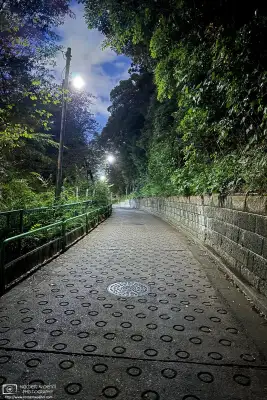 Night backstreet photo from the Shimura area of Itabashi Ward in Tokyo, Japan.