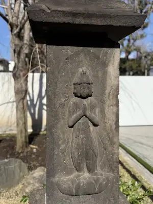 Detail of a relief at Nanzoin Temple in the Itabashi Ward of Tokyo, Japan
