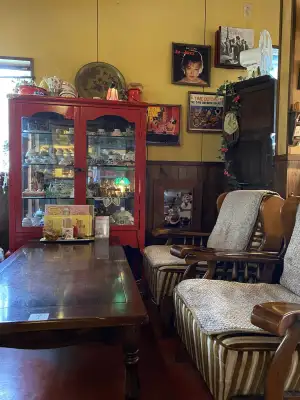 Interior of Uno Cafe outside Katori Shrine in Katori, Chiba Prefecture, Japan.