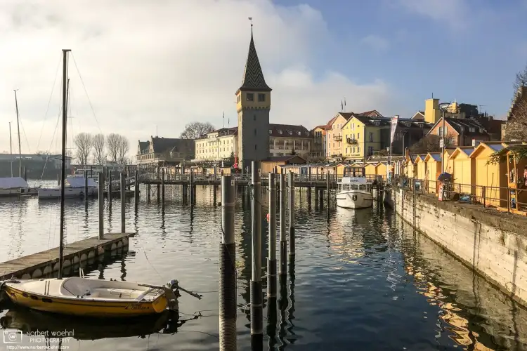 The harbor of Lindau, Germany, provides a scenic setting for the city’s annual Christmas Market.