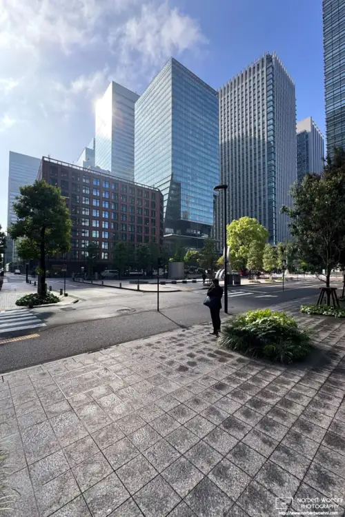 I worked at the office in Otemachi, Tokyo, this afternoon, and briefly stepped outside after the rain had stopped. The sunlight and the fresh air were glorious.