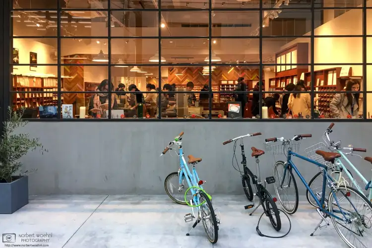 A view from the outside into Kakimori, a delightful stationery store not far from Kuramae Station in the Taito Ward of Tokyo, Japan.