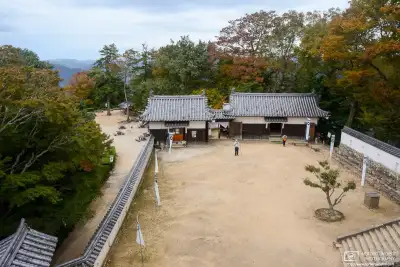 View from the top of Bitchu Matsuyama Castle in Takahashi City, Okayama Prefecture, Japan.