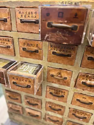 Stencils cabinet, Ichigaya Letterpress Factory, Tokyo, Japan