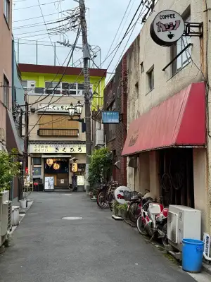 Old pubs and eateries in the Takinogawa area of Kita Ward in Tokyo, Japan.