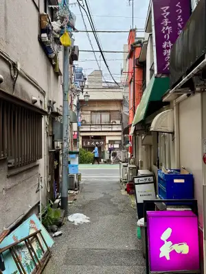 Old pubs and eateries in the Takinogawa area of Kita Ward in Tokyo, Japan.
