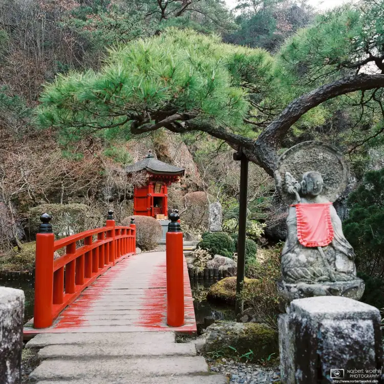 A detail of the garden at Oya Temple (Ōyaji) outside the city of Utsunomiya, Japan.
